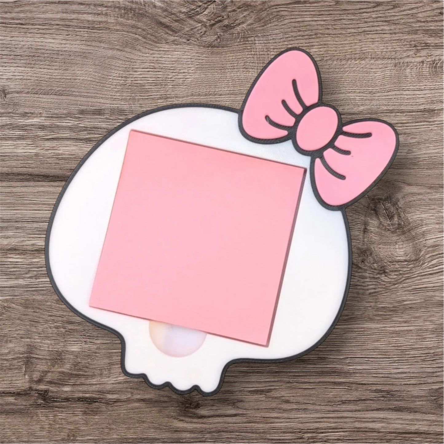 Skull with Bow Sticky Note Holder