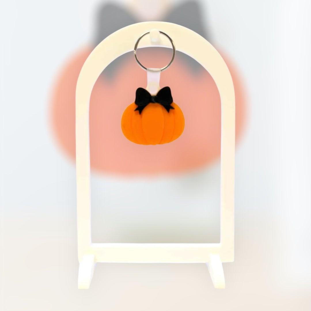 Bow Pumpkin NFC Keychain