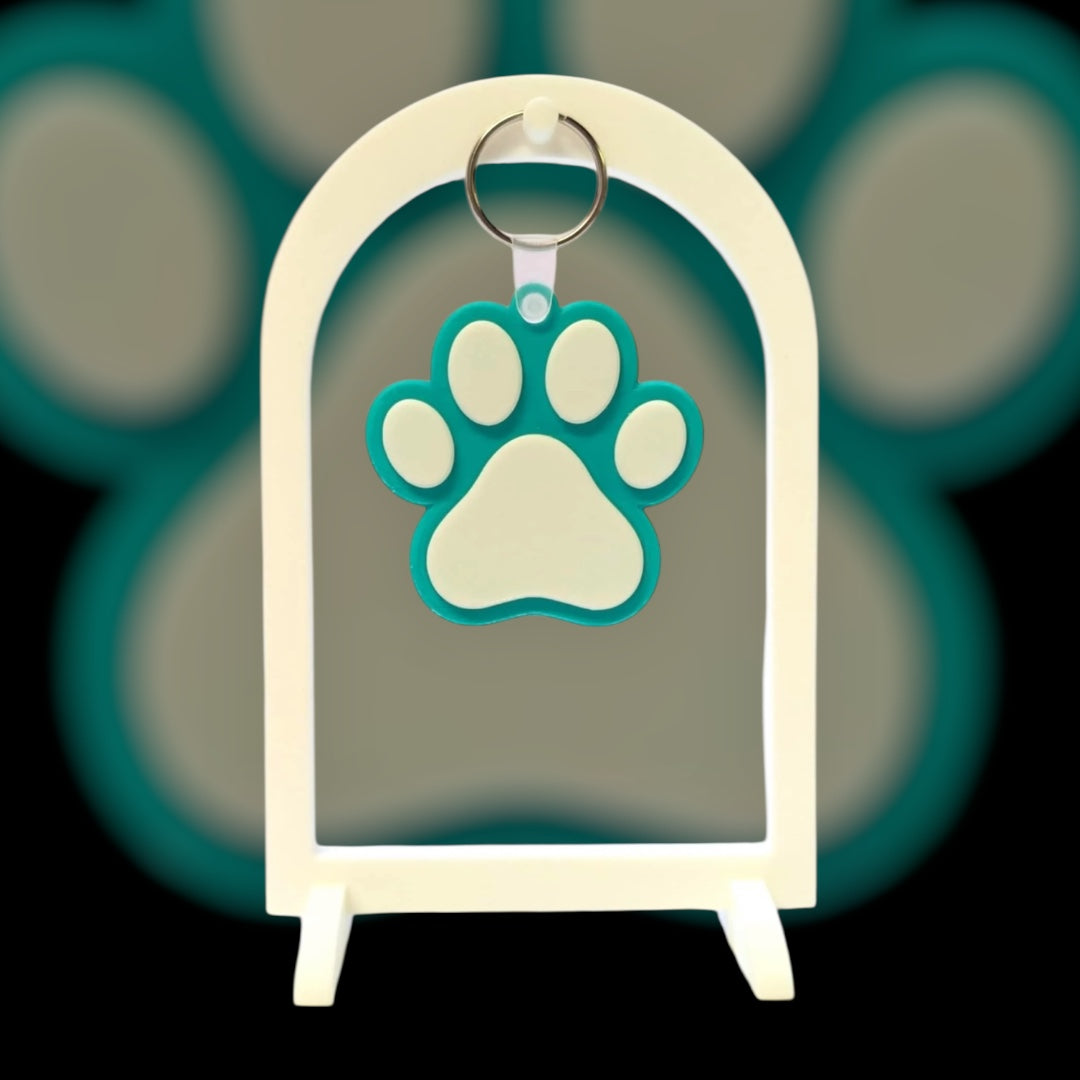 Paw Print NFC Keychain