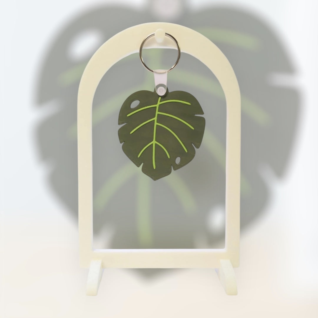 Monstera Leaf NFC Keychain