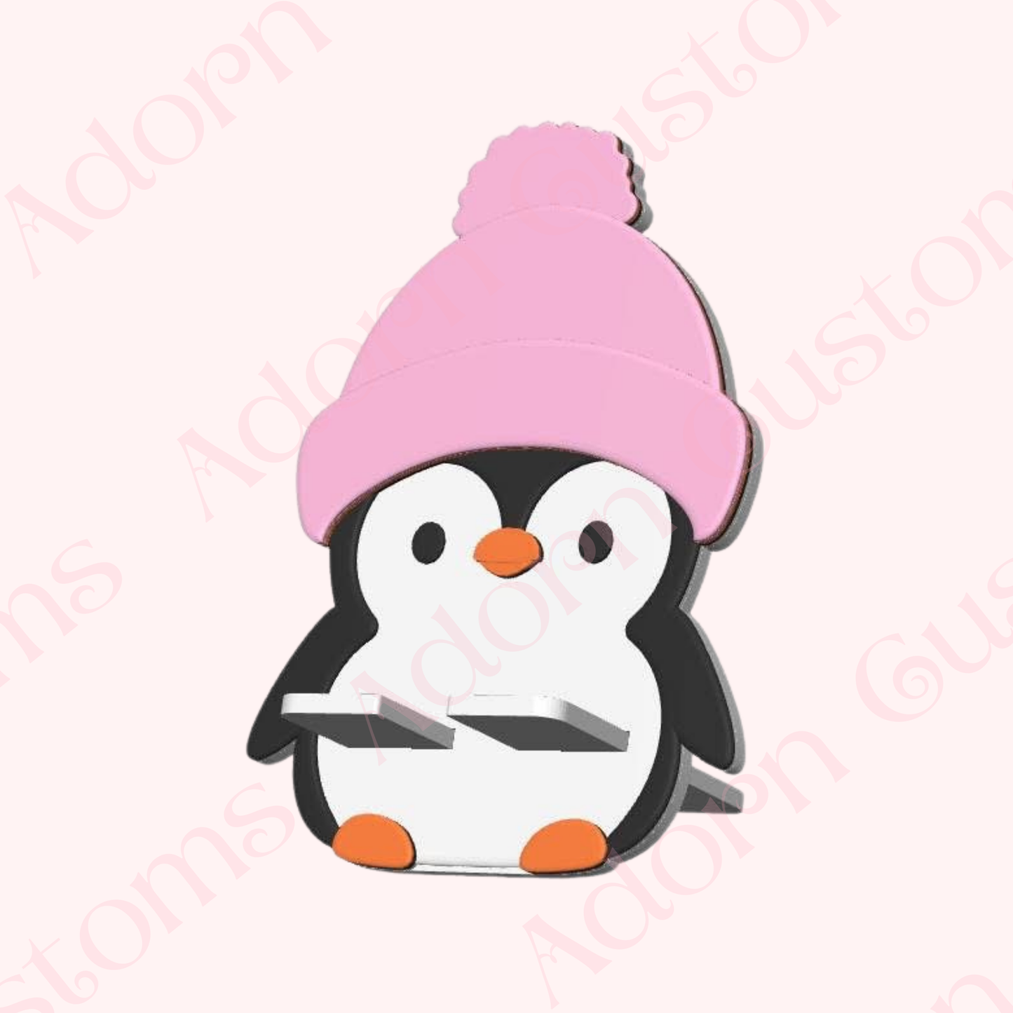 Winter Penguin Phone Stand