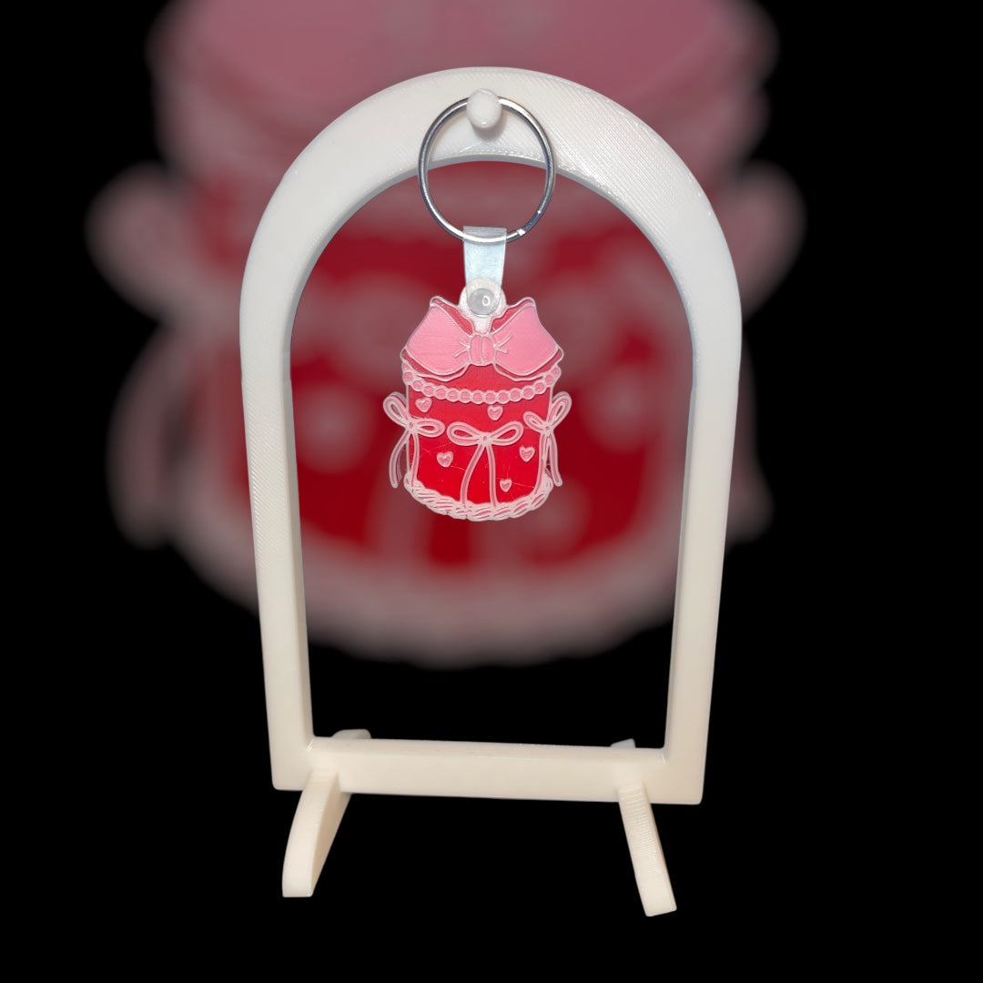 Cake with Bow NFC Keychain