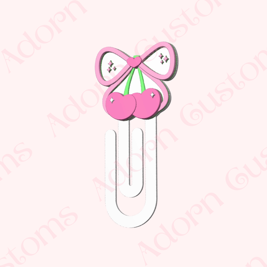 Cherry Bow Jumbo Paper Clip