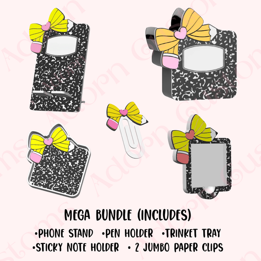 Composition Book w/ Bow Bundle