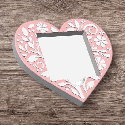 Heart Motif Sticky Note Holder