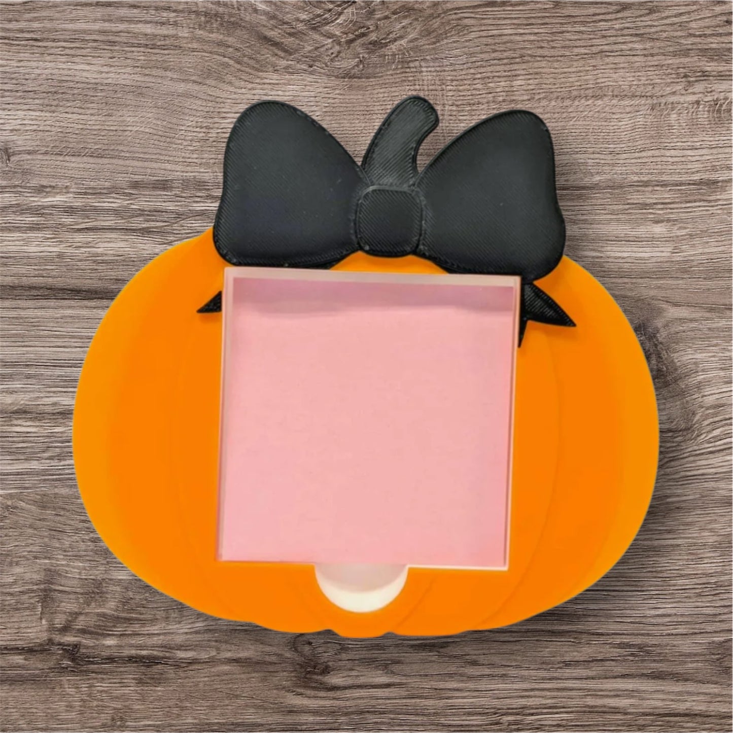 Bow Pumpkin Sticky Note Holder