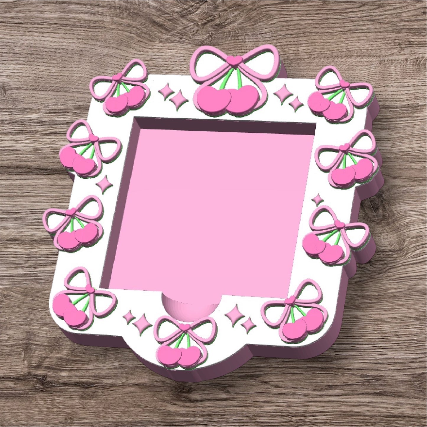 Cherry Bow Sticky Note Holder