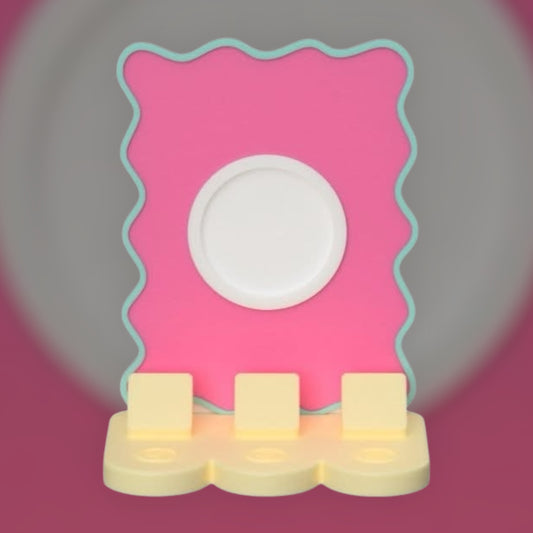 Wavy Rectangle w/ Circle NFC Stand