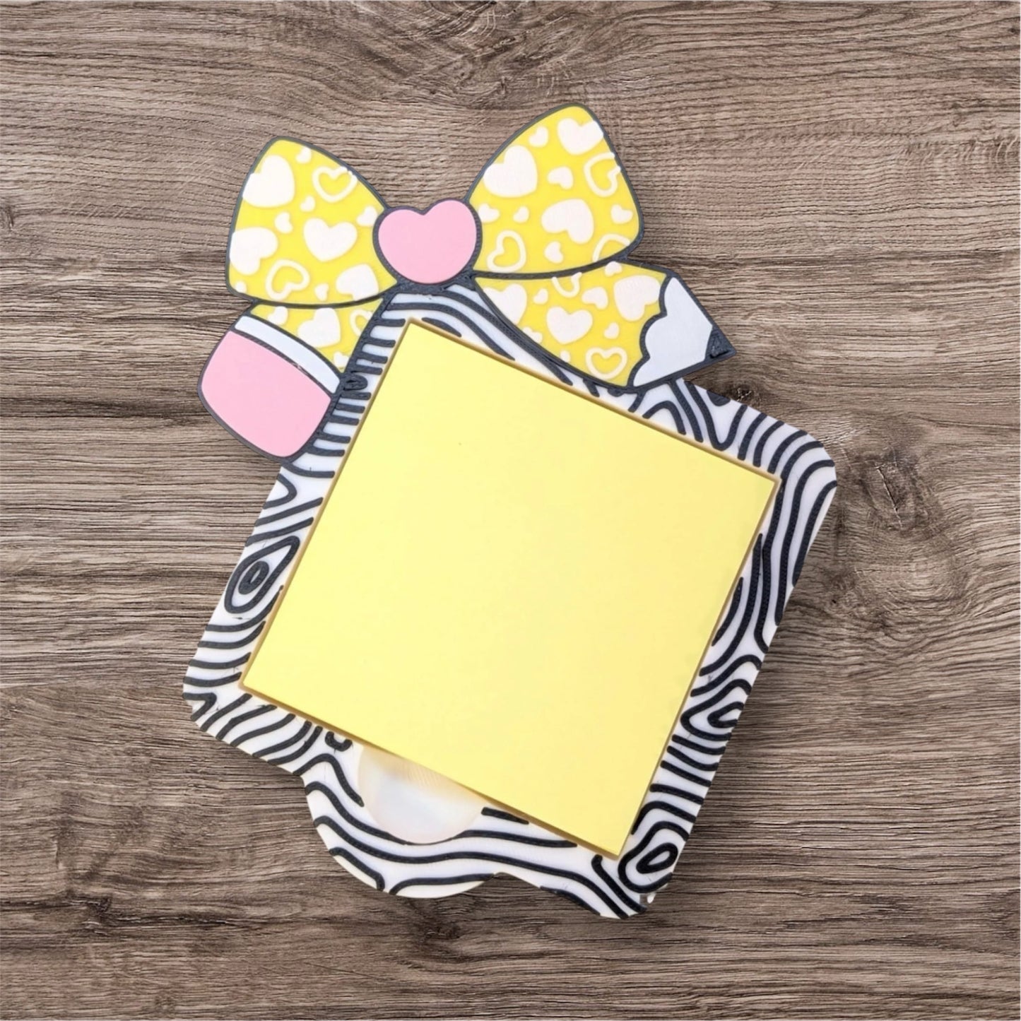 Heart Pencil Bow Sticky Note Holder