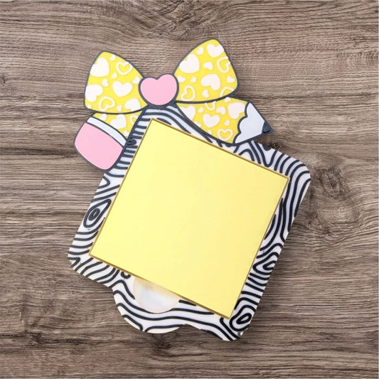Heart Pencil Bow Sticky Note Holder