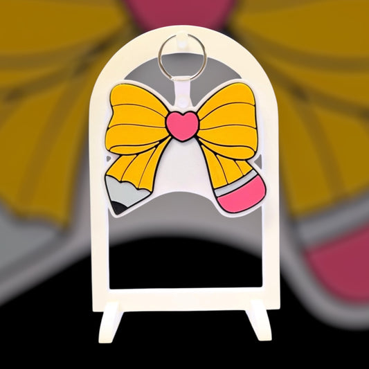 Pencil Bow NFC Keychain